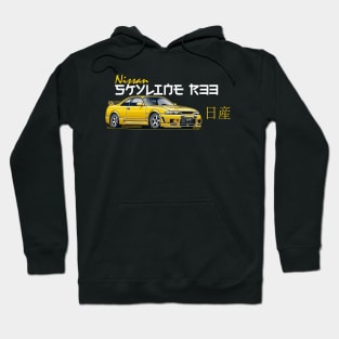 Nissan Skyline r33 GTR, JDM Car Hoodie